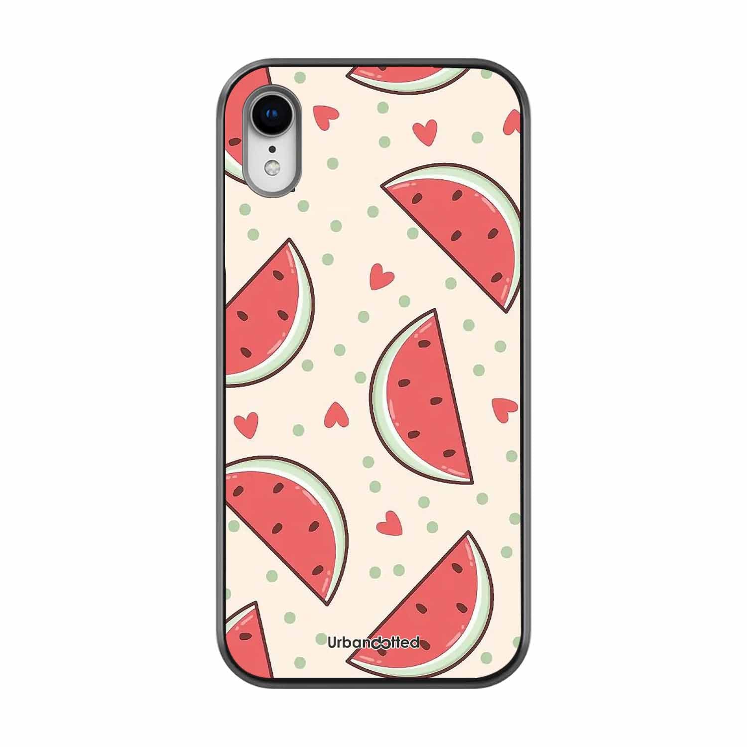 Watermelon Slice Fun Glass Case For iPhone XR