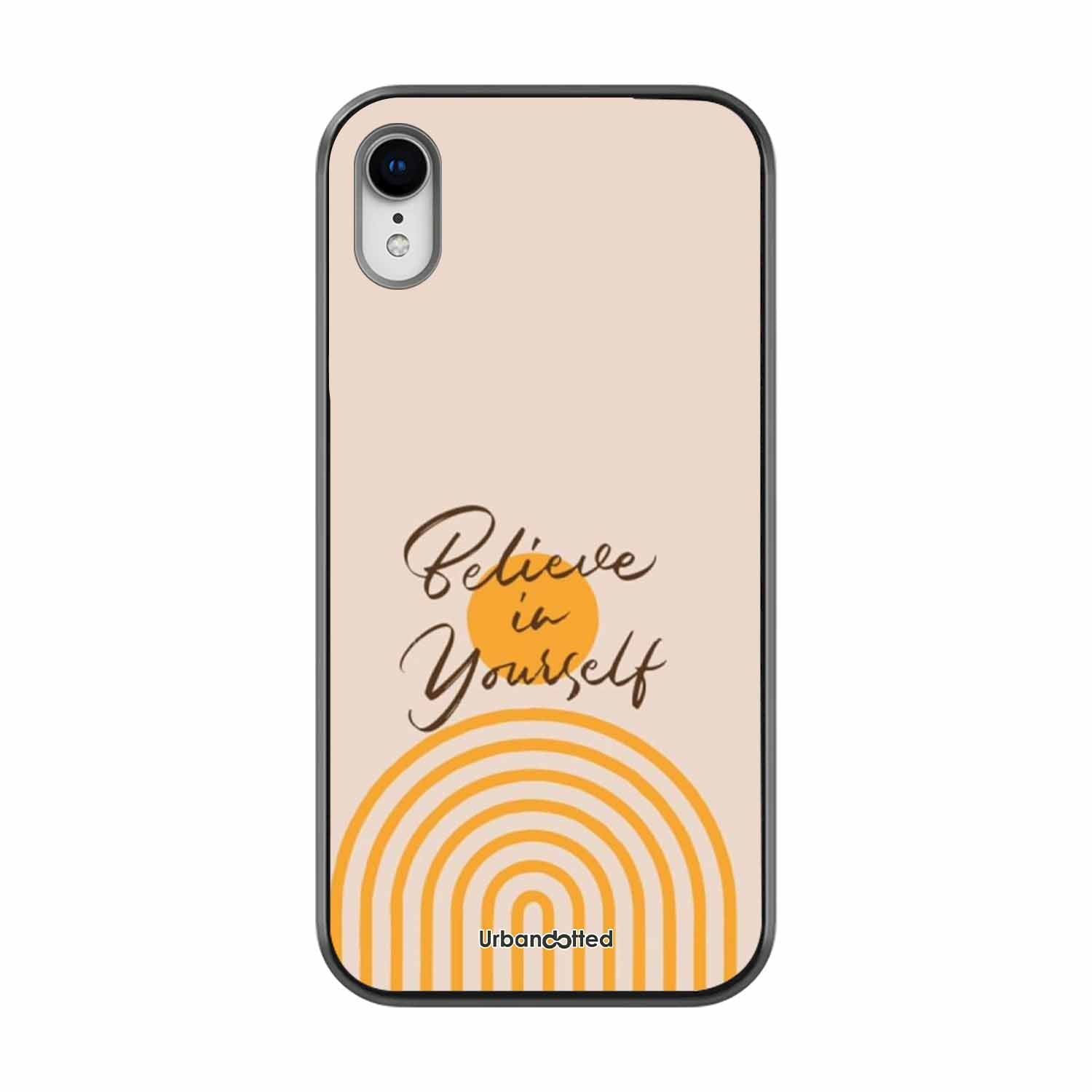 Believe In Yourself Rainbow Glass Case For iPhone XR