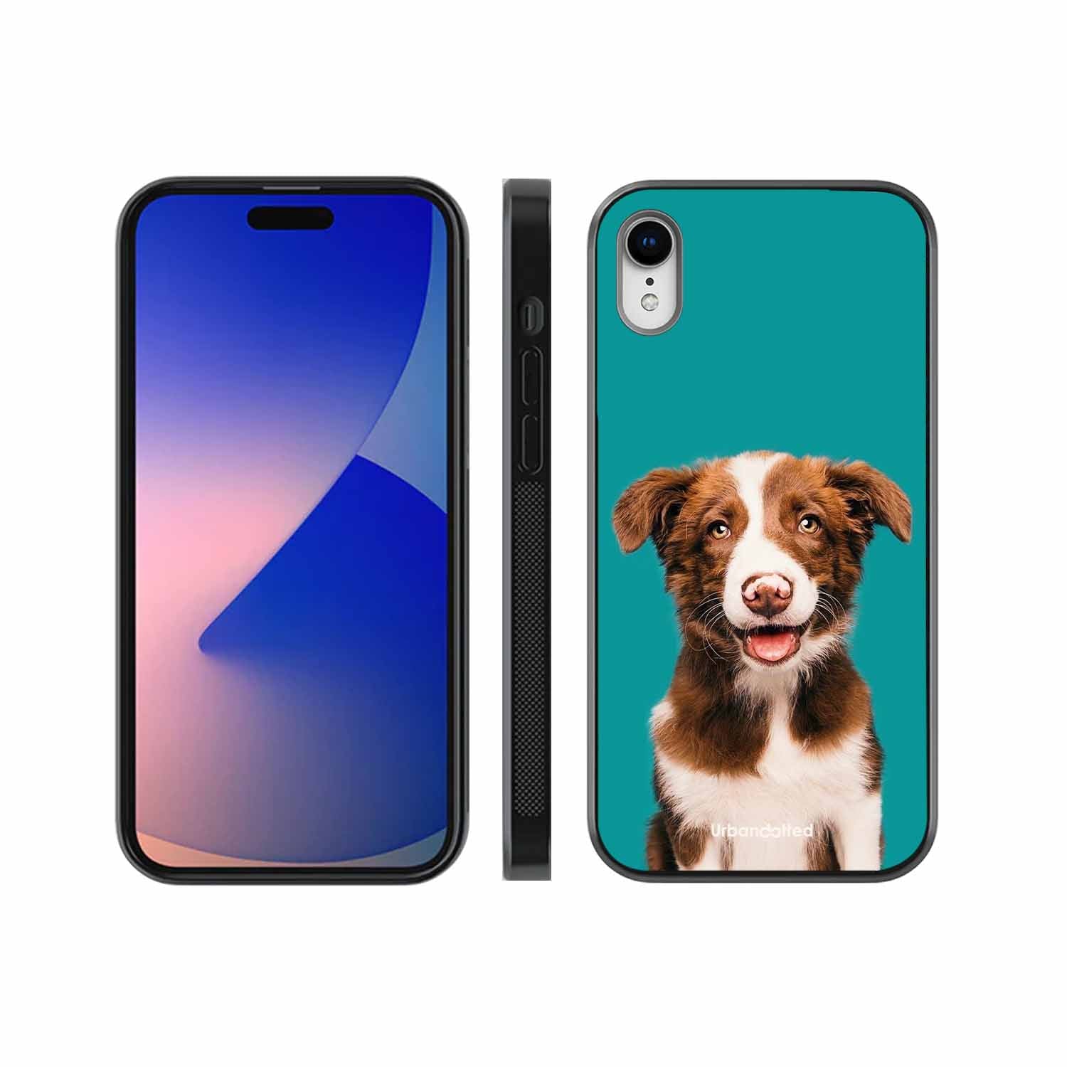 Smiling Dog Portrait Glass Case For iPhone XR