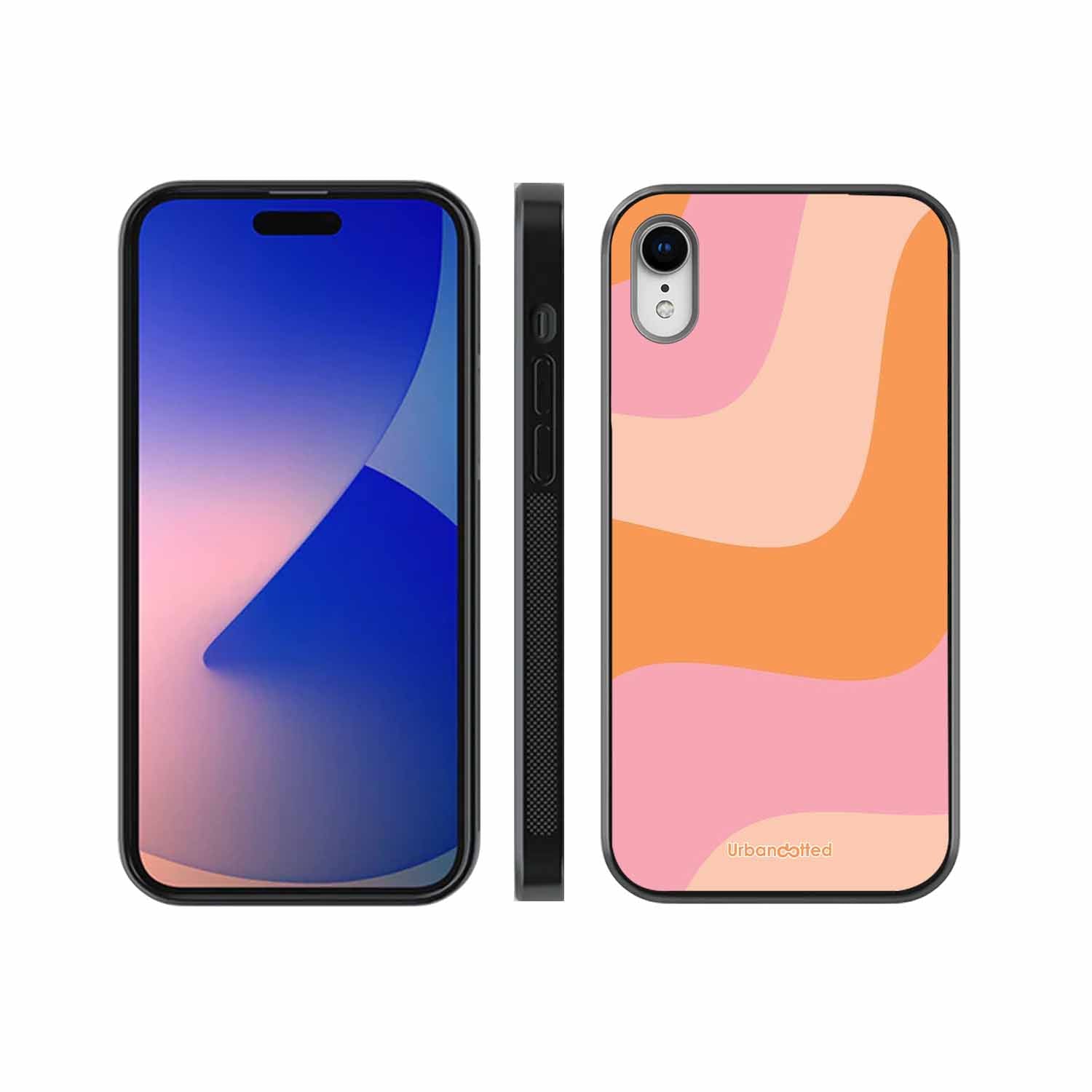 Soft Swirling Stripes Glass Case For iPhone XR