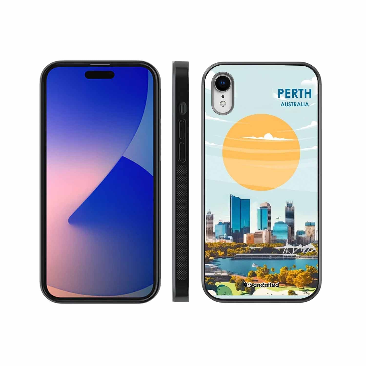 Western Australia Cityscape Glass Case For iPhone XR
