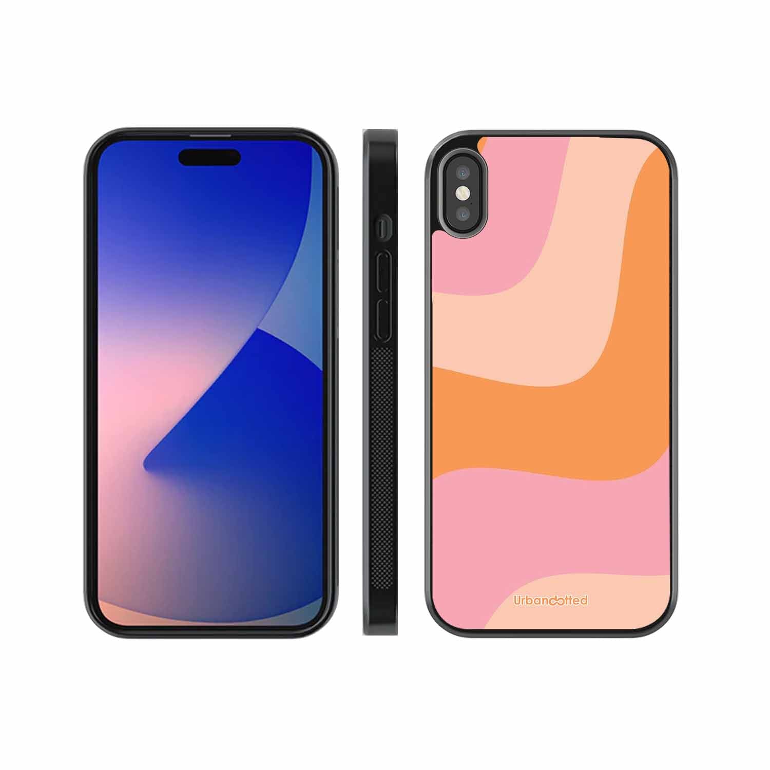 Soft Swirling Stripes Glass Case For iPhone XS Max