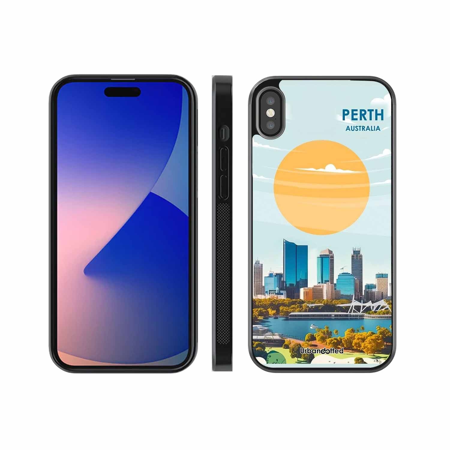 Western Australia Cityscape Glass Case For iPhone XS Max