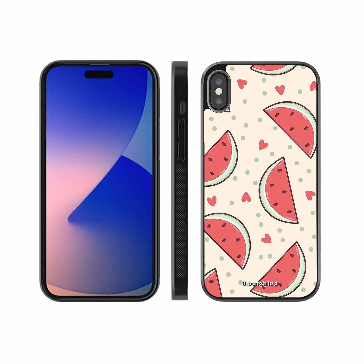 Watermelon Slice Fun Glass Case For iPhone XS Max