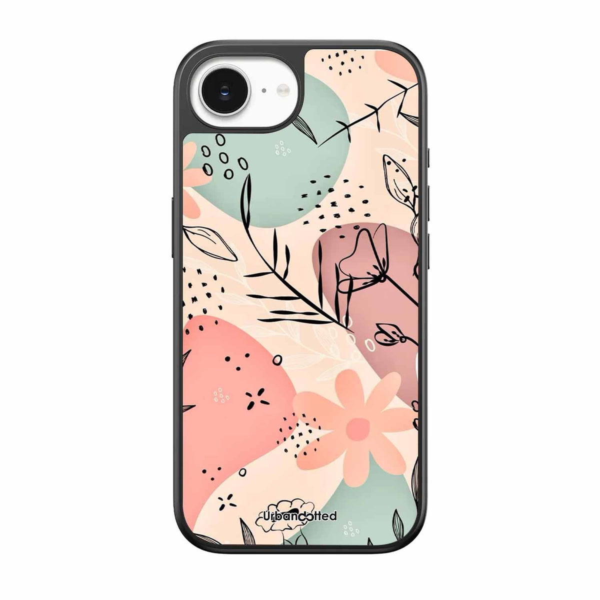 Abstract Floral Glass Case For iPhone 17e