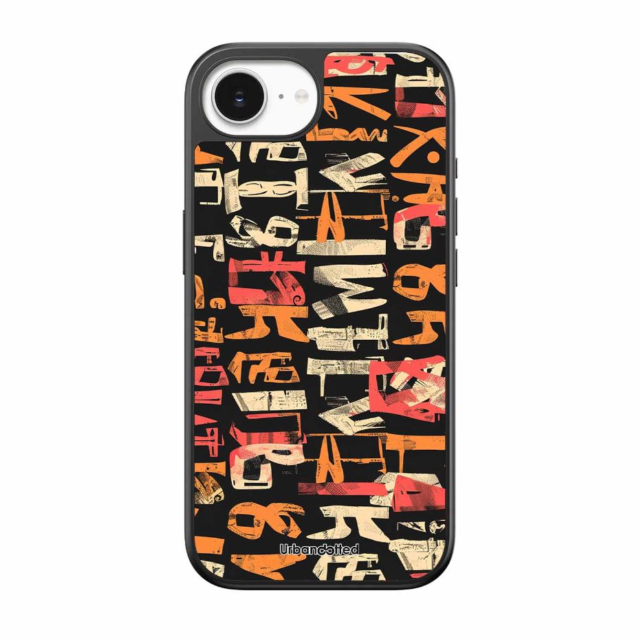 Mixed Typography Design Glass Case For iPhone 17e