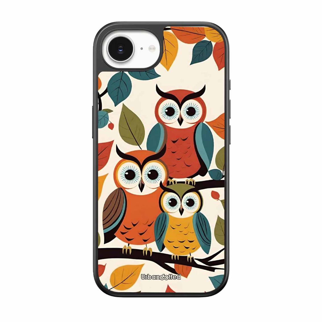 Retro Owl Family Glass Case For iPhone 17e