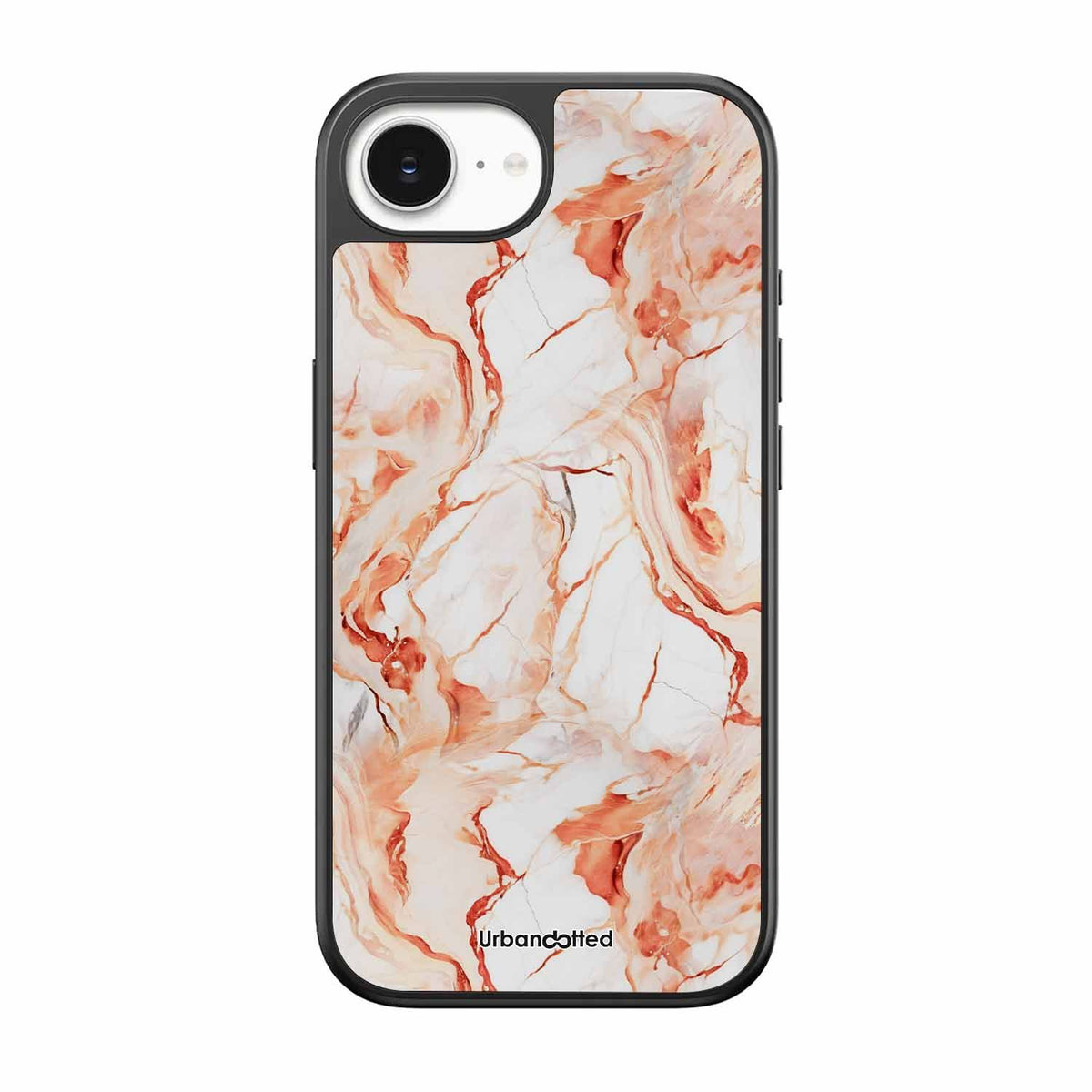 Elegant Rose Gold Veins Glass Case For iPhone 17e