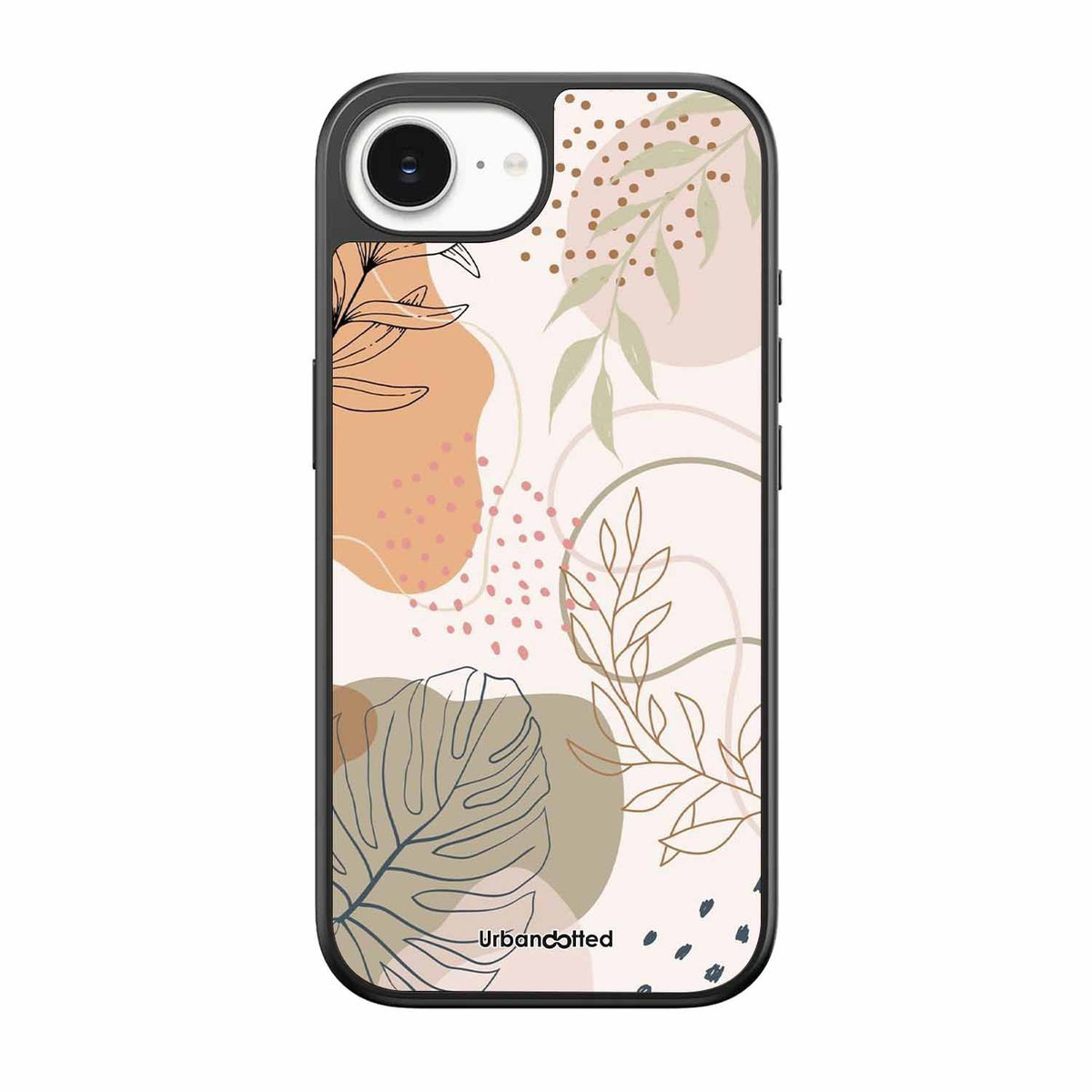 Minimalist Leaf Pattern Glass Case For iPhone 17e
