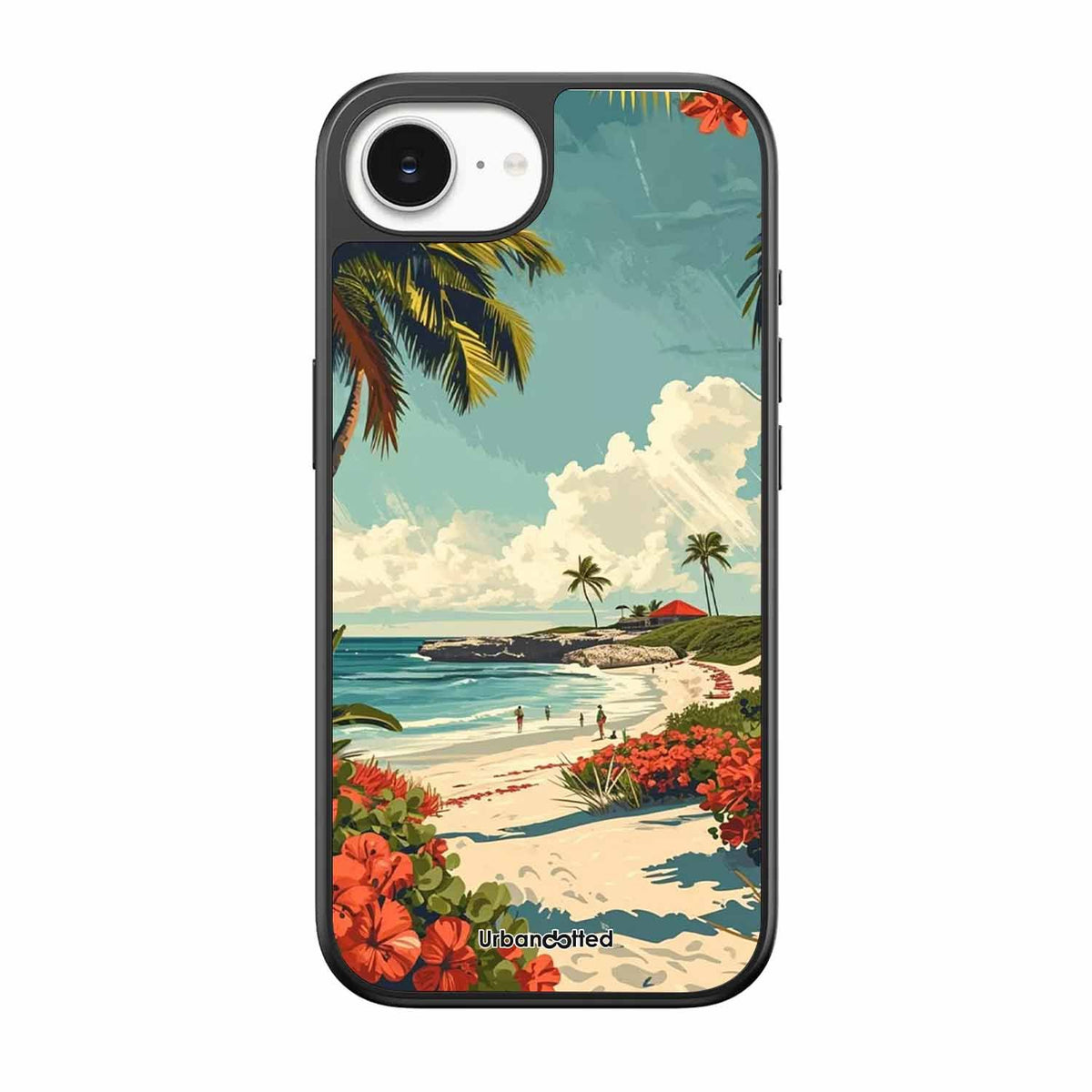 Tropical Beach Paradise Glass Case For iPhone 17e