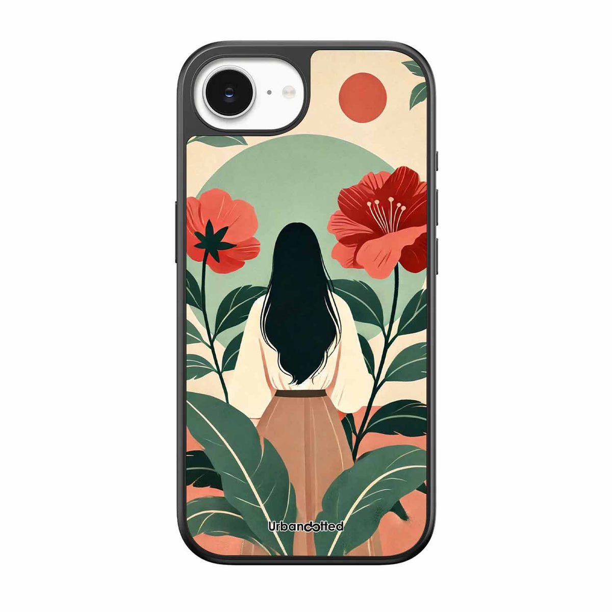 Woman in Floral Garden Glass Case For iPhone 17e