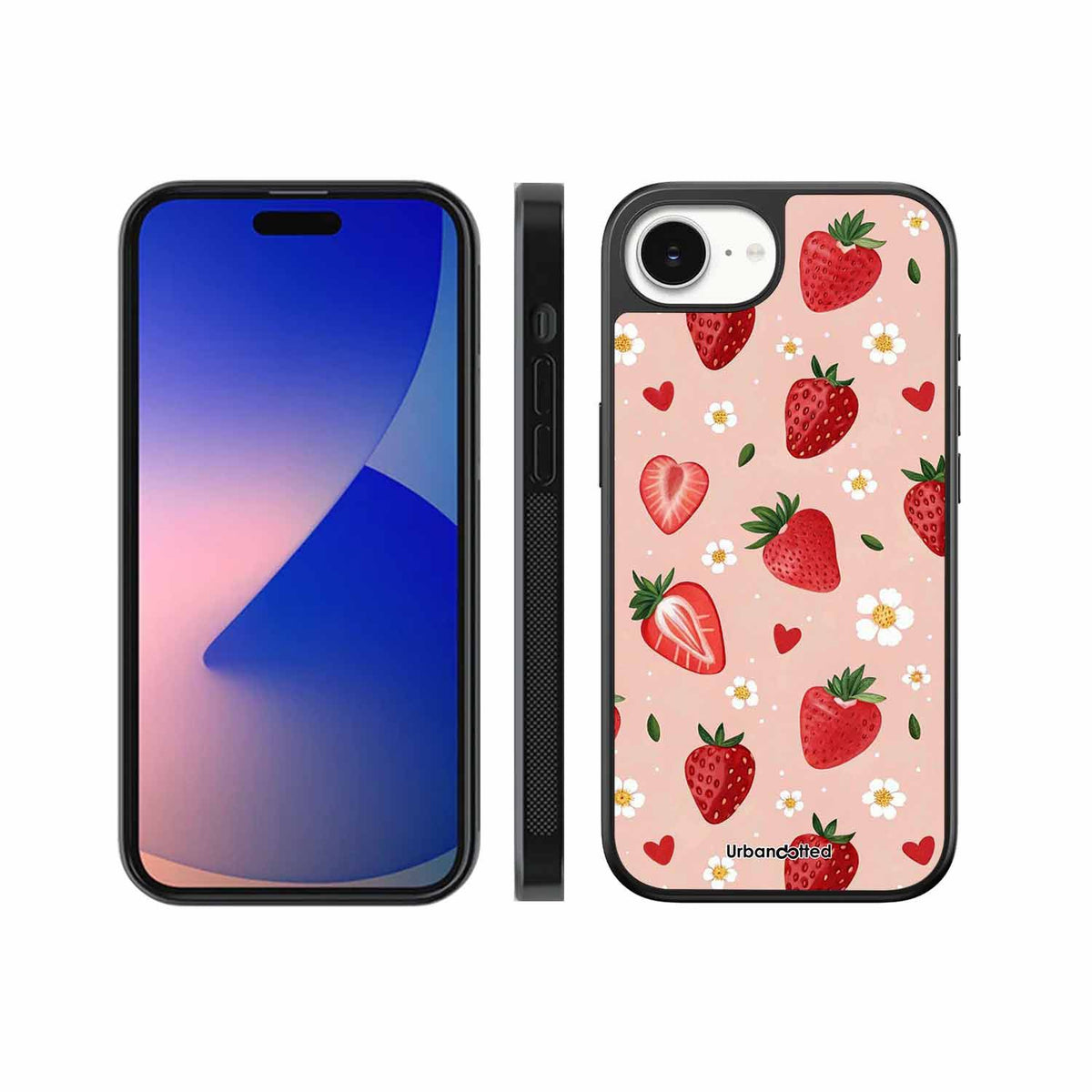 Strawberry Sweetheart Glass Case For iPhone 17e