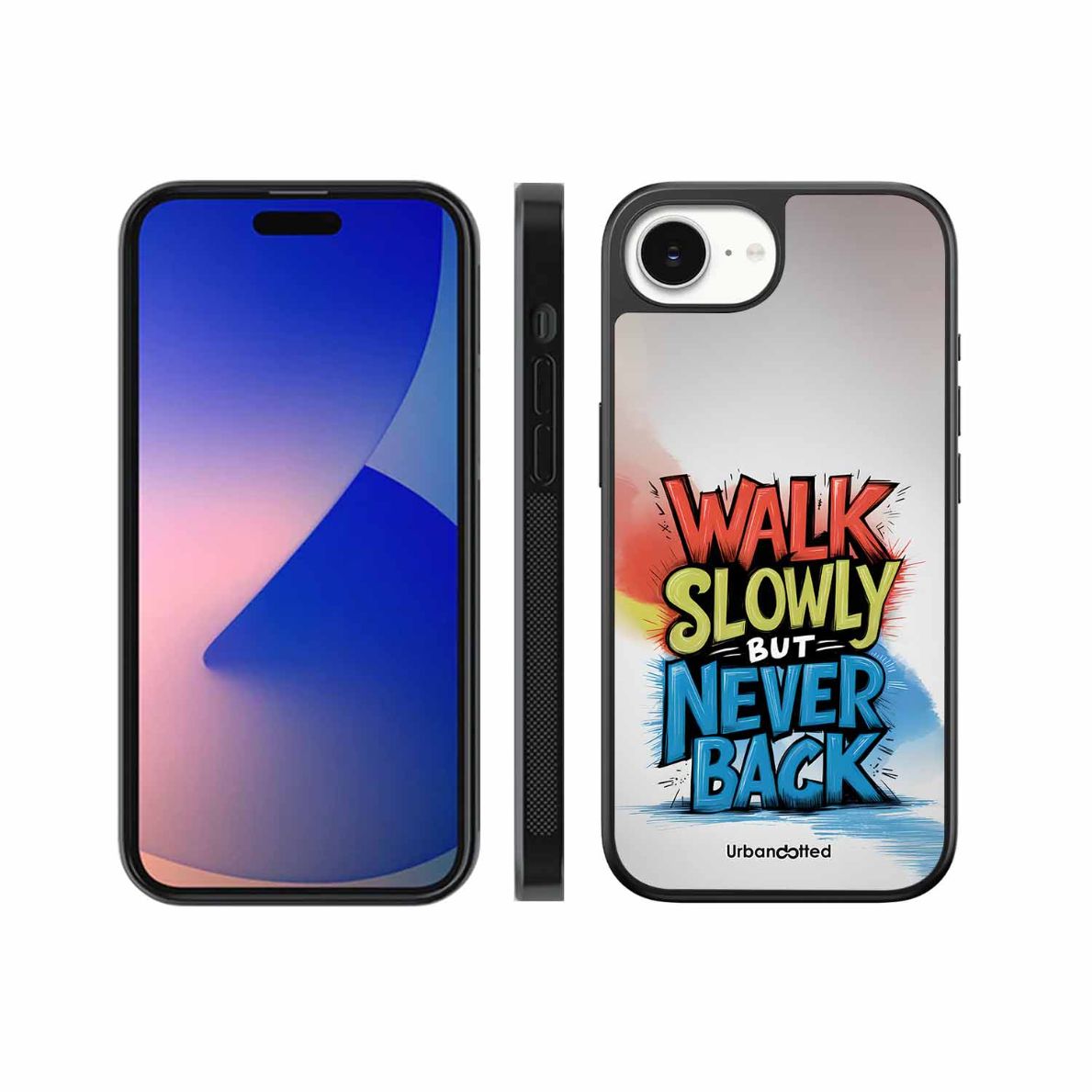 Walk Slowly But Never Back Glass Case For iPhone 17e