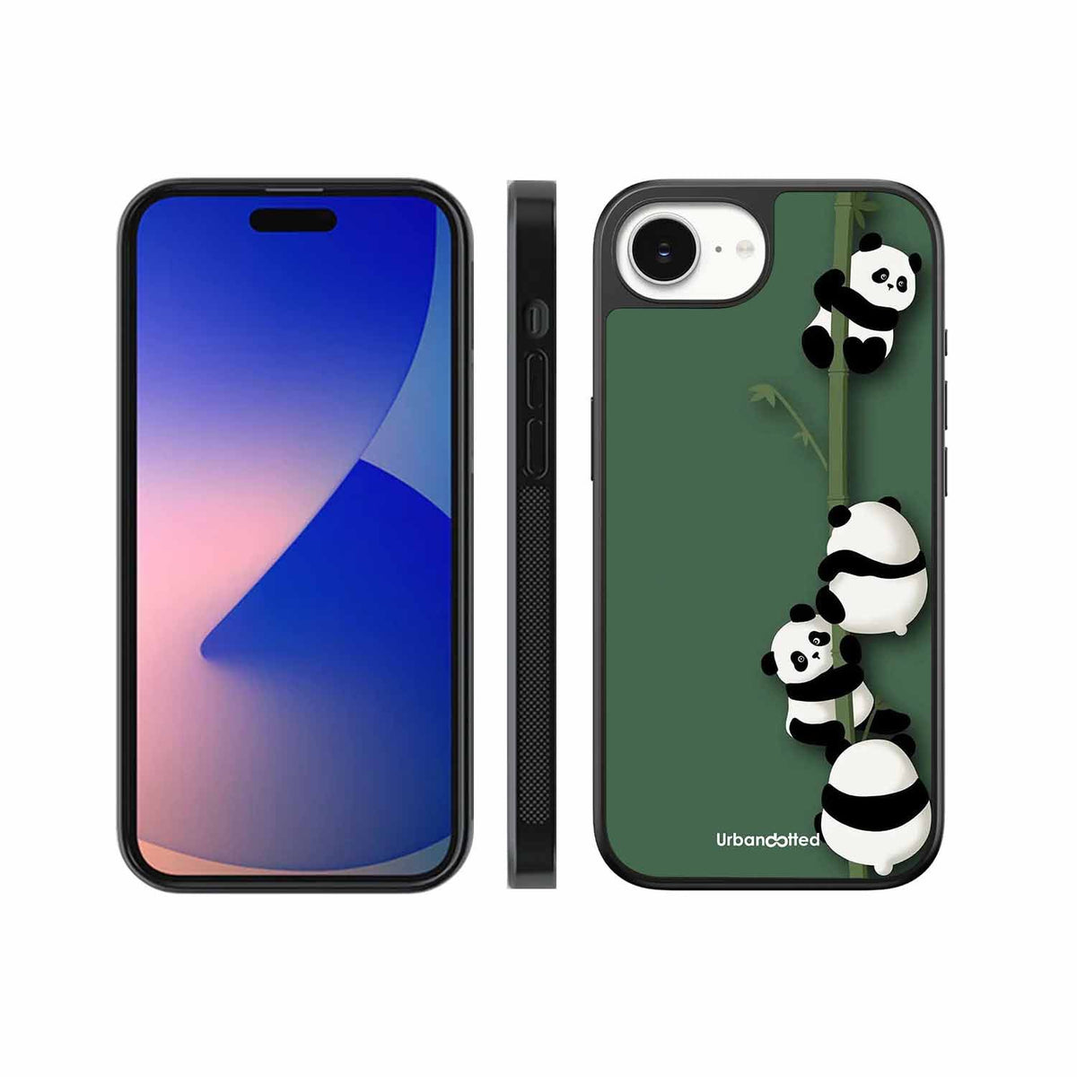 Climbing Pandas Glass Case For iPhone 17e