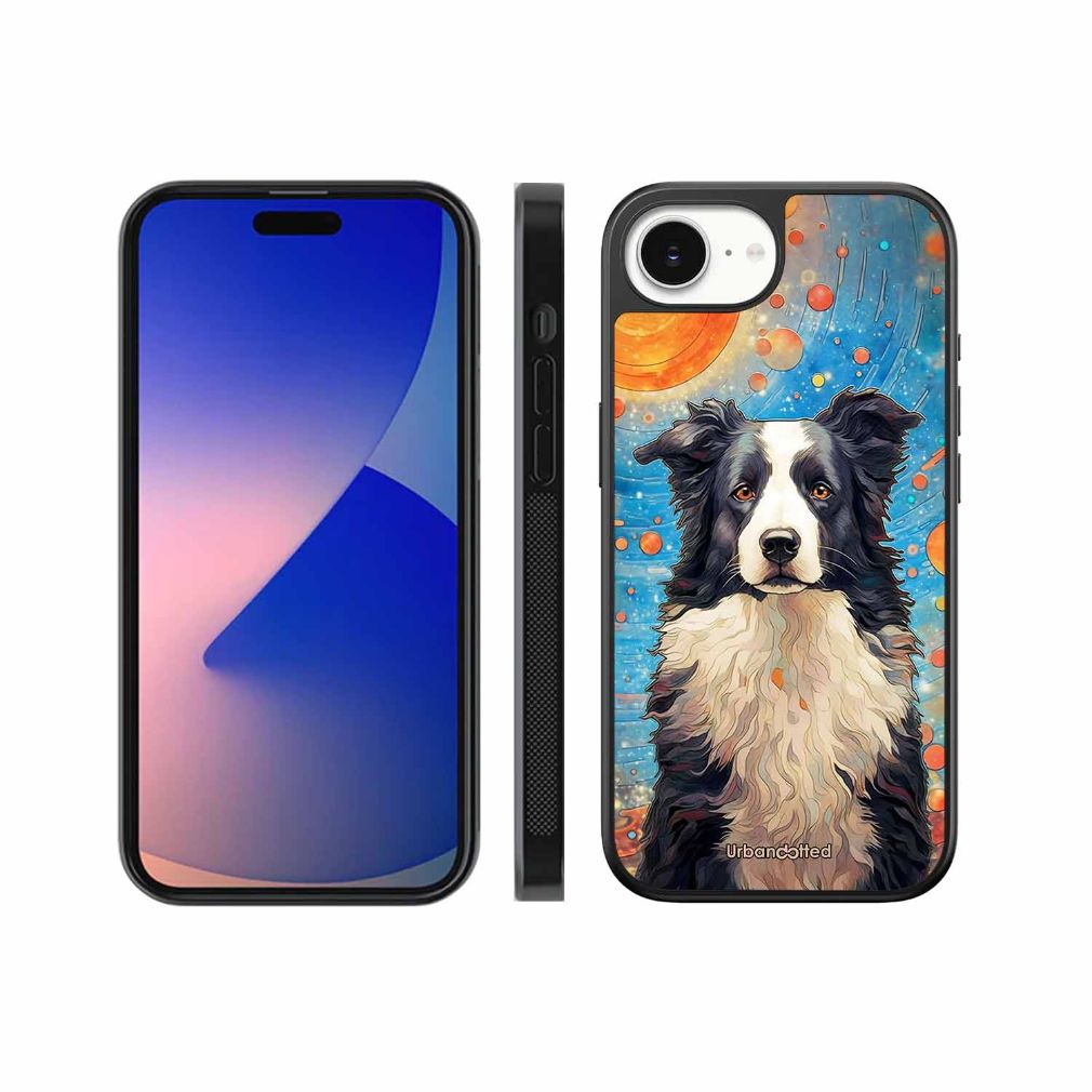 Artistic Dog Illustration Glass Case For iPhone 17e