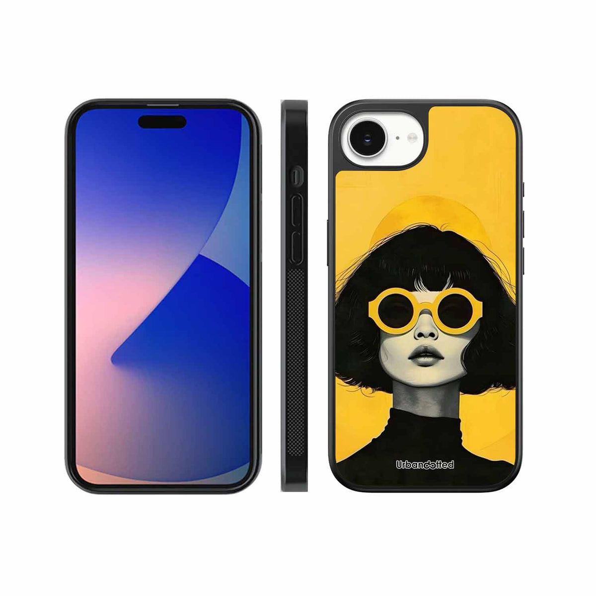Retro Sunglasses Portrait Glass Case For iPhone 17e