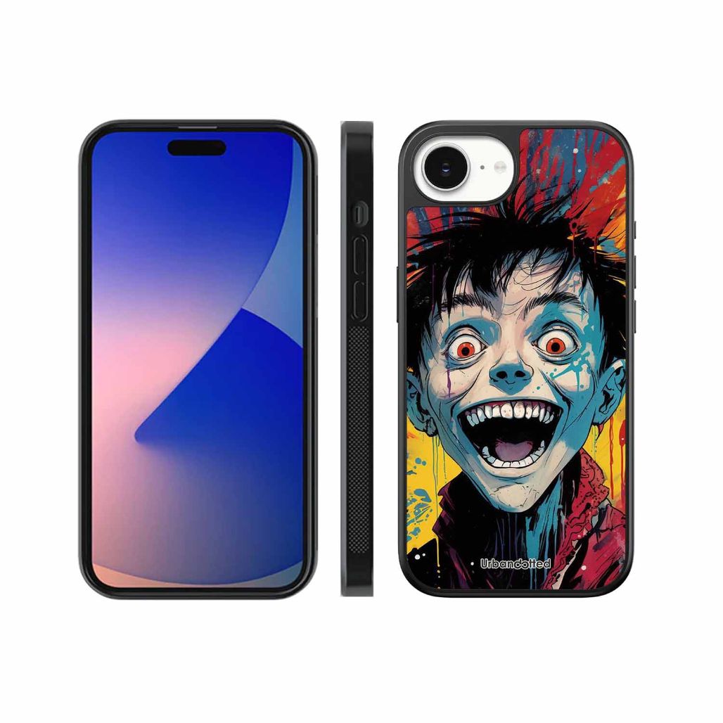 Distorted Joy Illustration Glass Case For iPhone 17e