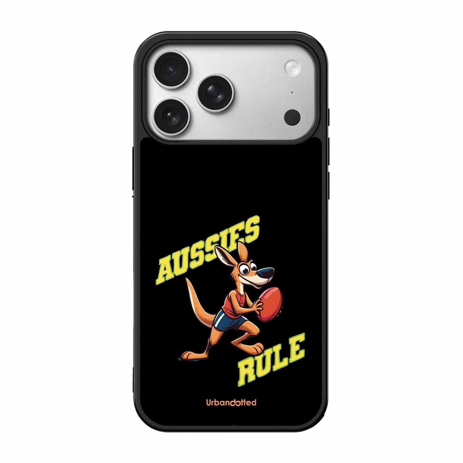 Aussies Rule Football Glass Case For iPhone 17 Pro