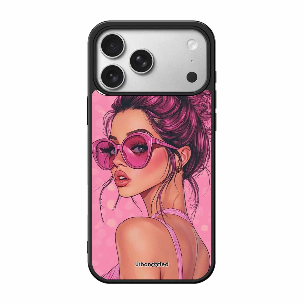 Retro Sunglasses Girl Glass Case For iPhone 17 Pro