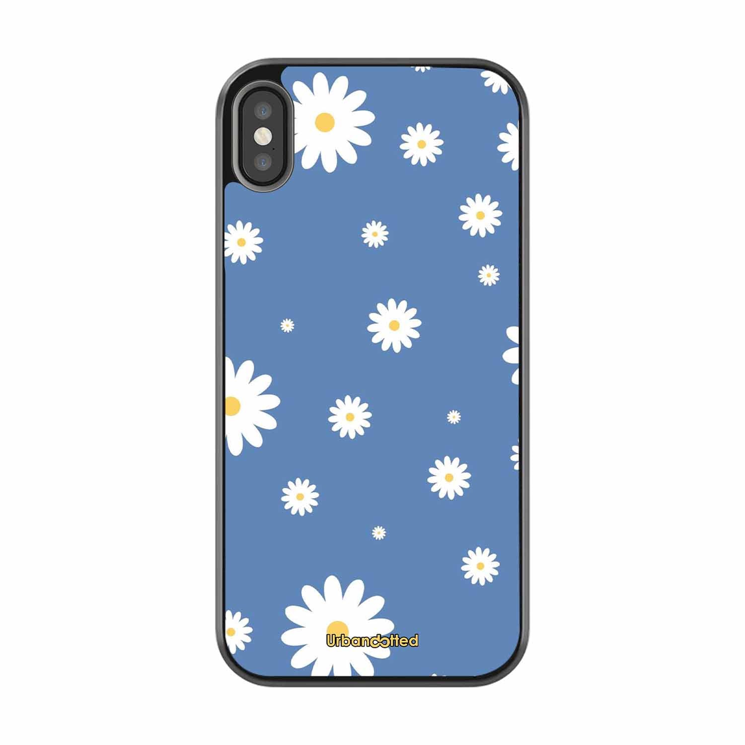 Blue Daisy Meadow Glass Case For iPhone XS Max