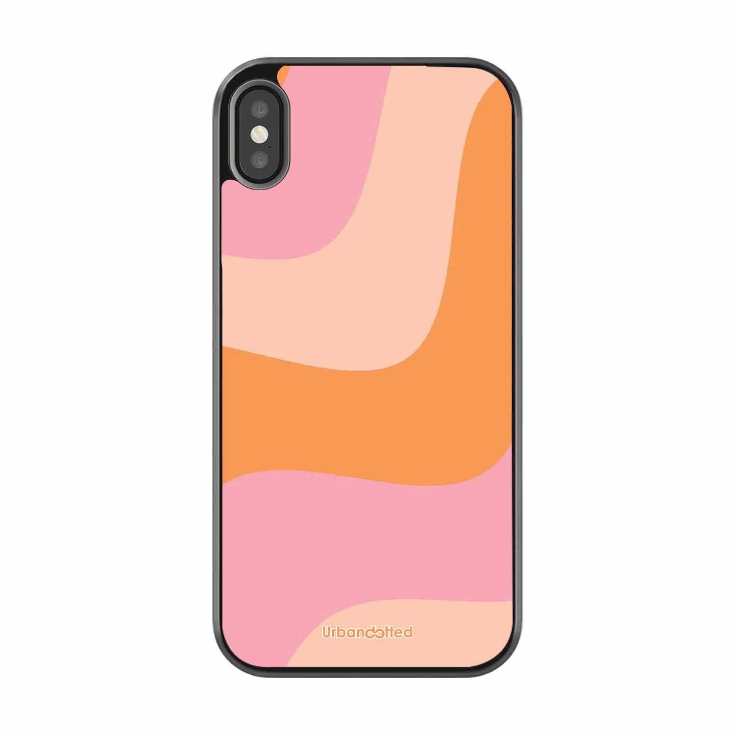 Soft Swirling Stripes Glass Case For iPhone XS Max