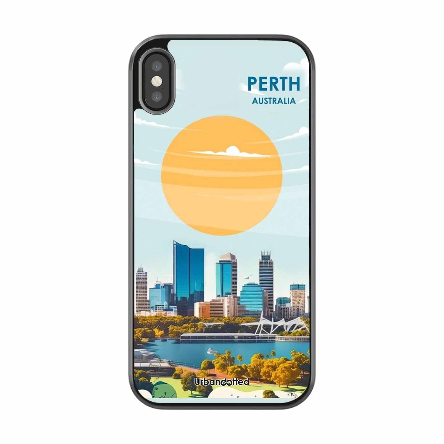 Western Australia Cityscape Glass Case For iPhone XS Max