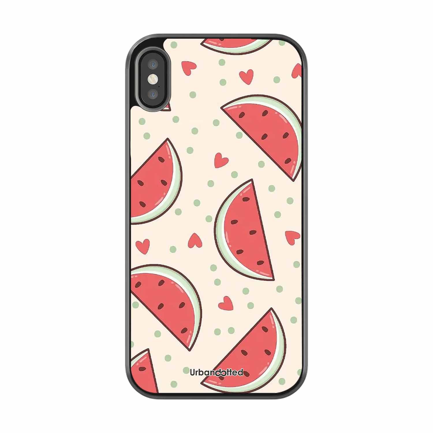 Watermelon Slice Fun Glass Case For iPhone XS Max