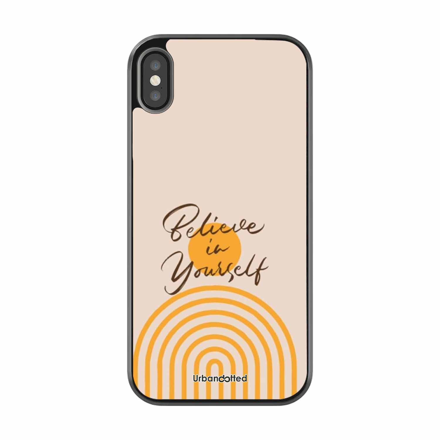 Believe In Yourself Rainbow Glass Case For iPhone XS Max