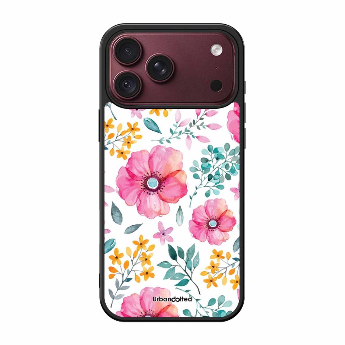 True Blue Wildflower Glass Case For iPhone 18 Pro