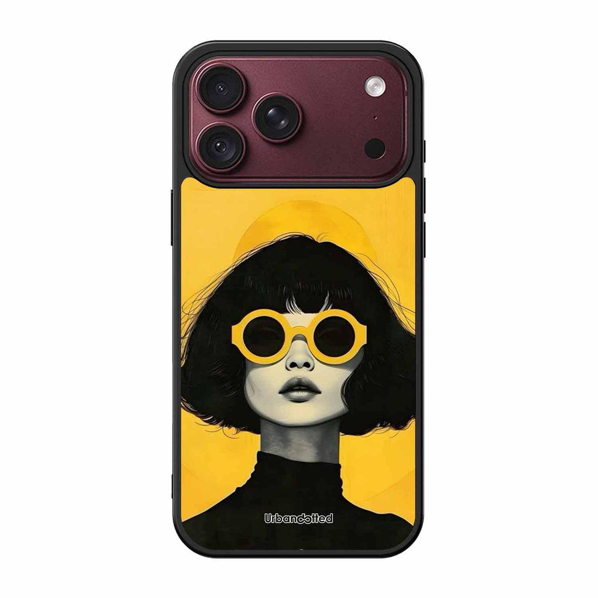 Retro Sunglasses Portrait Glass Case For iPhone 18 Pro