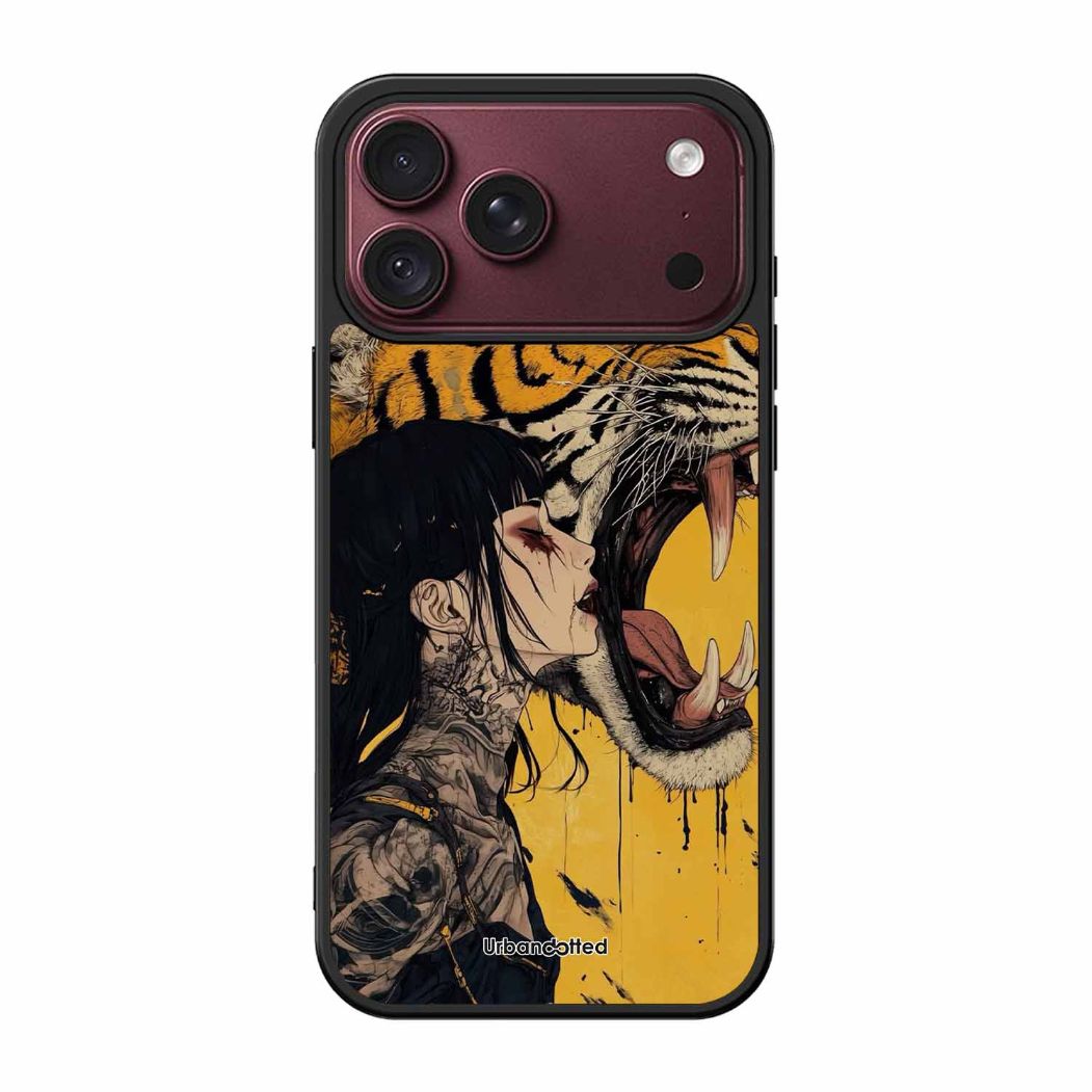 Tattooed Girl with Tiger Glass Case For iPhone 18 Pro