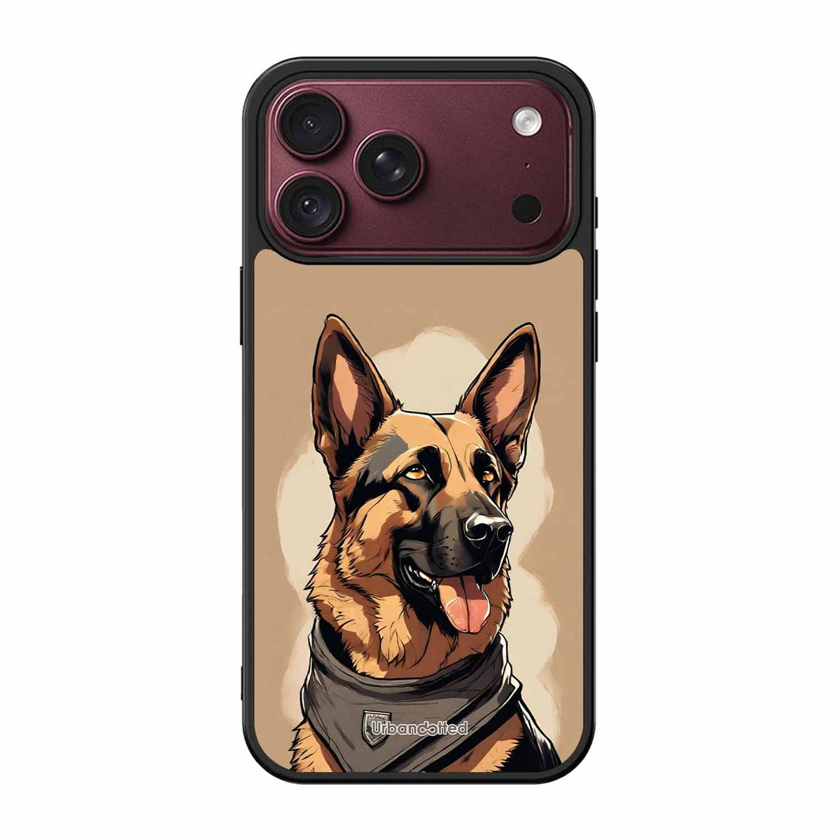German Shepherd Portrait Glass Case For iPhone 18 Pro