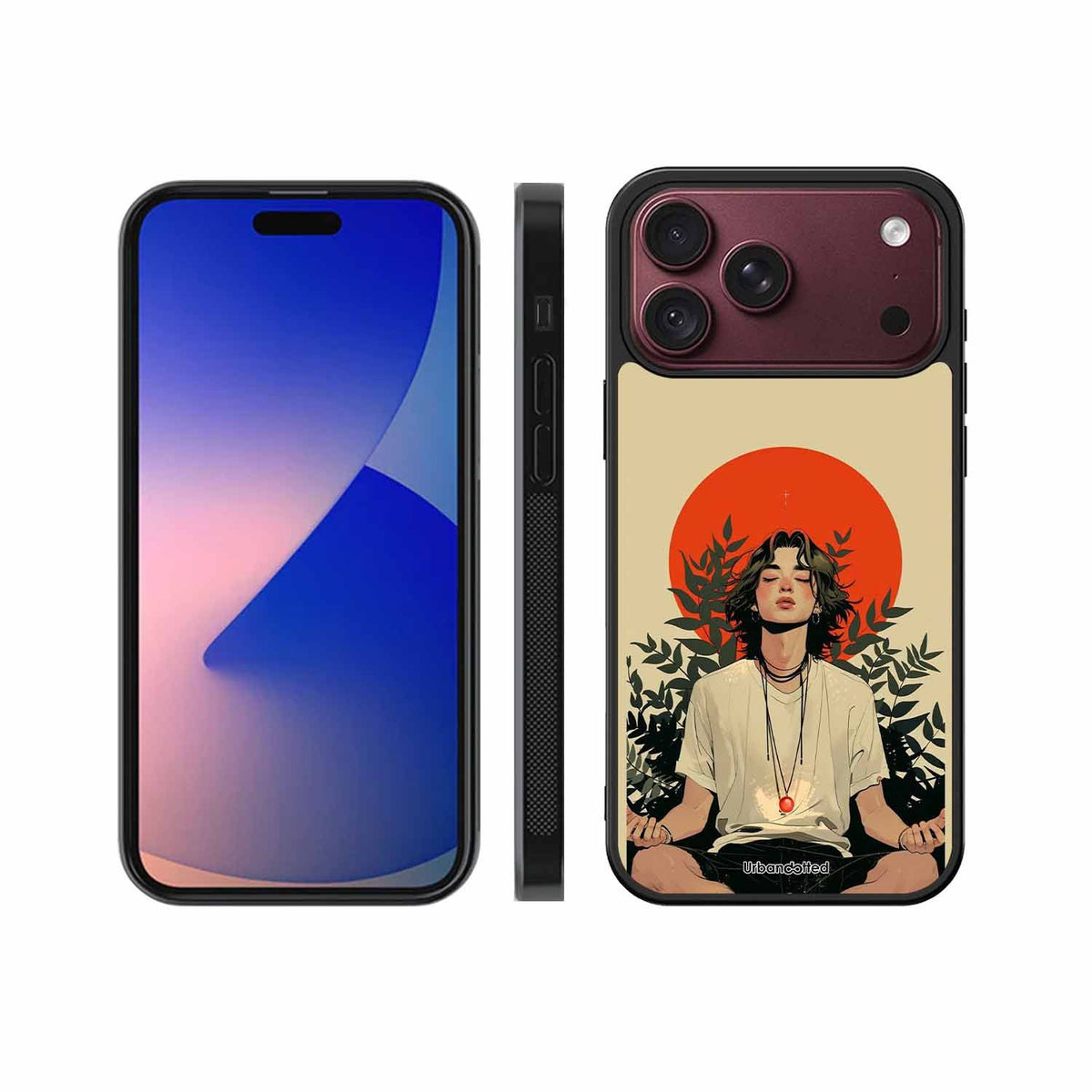 Meditating Figure Glass Case For iPhone 18 Pro