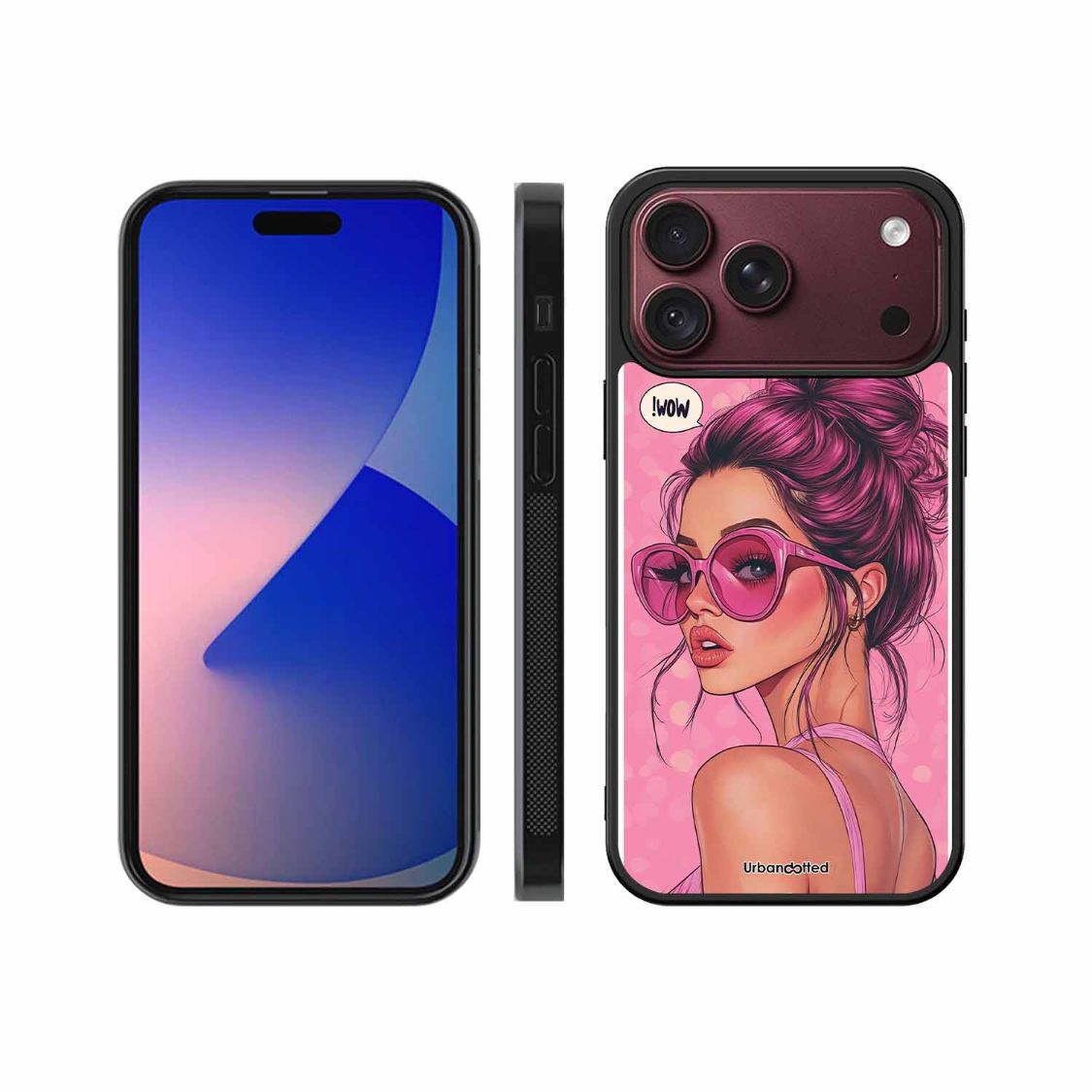 Retro Sunglasses Girl Glass Case For iPhone 18 Pro