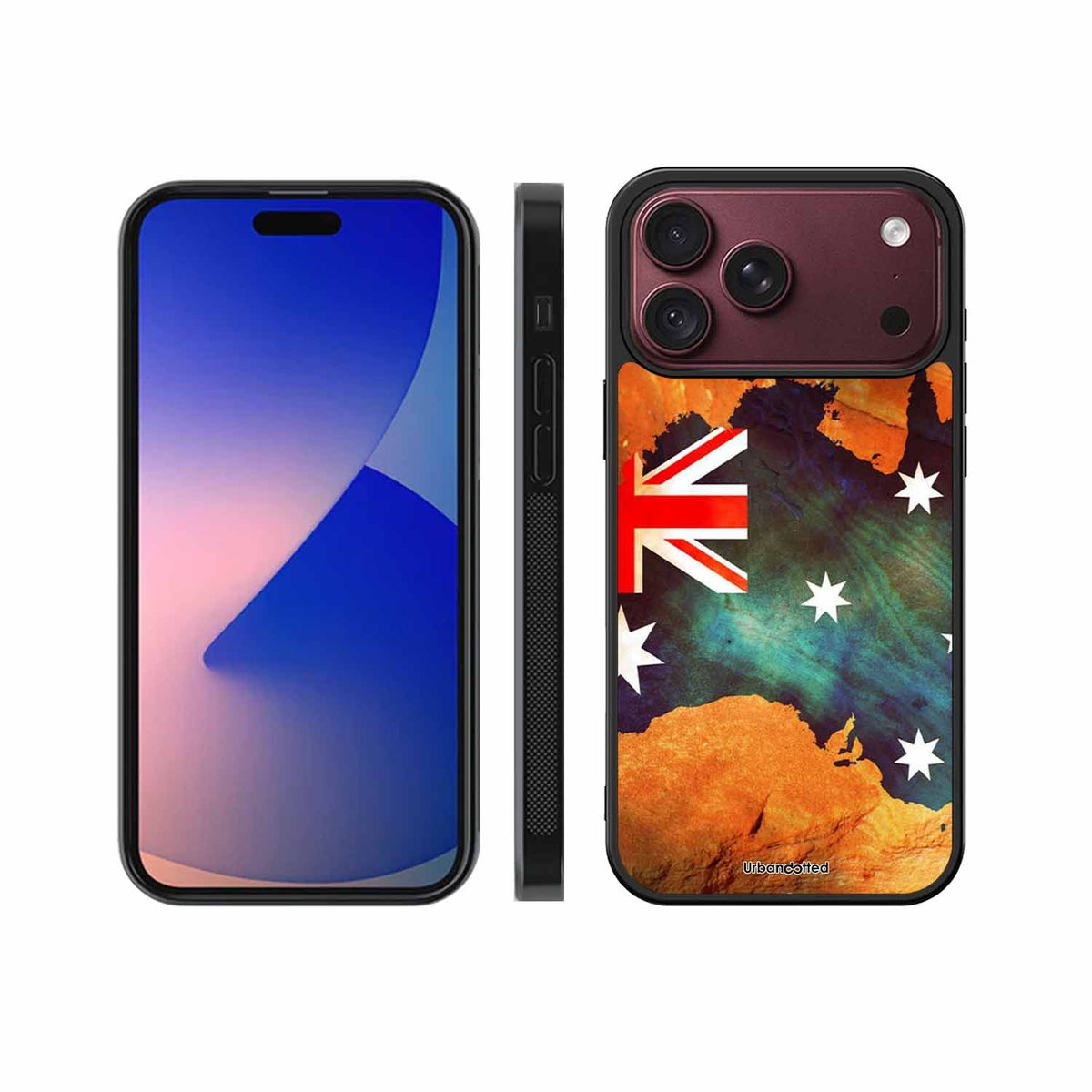 Australian Flag Map Glass Case For iPhone 18 Pro