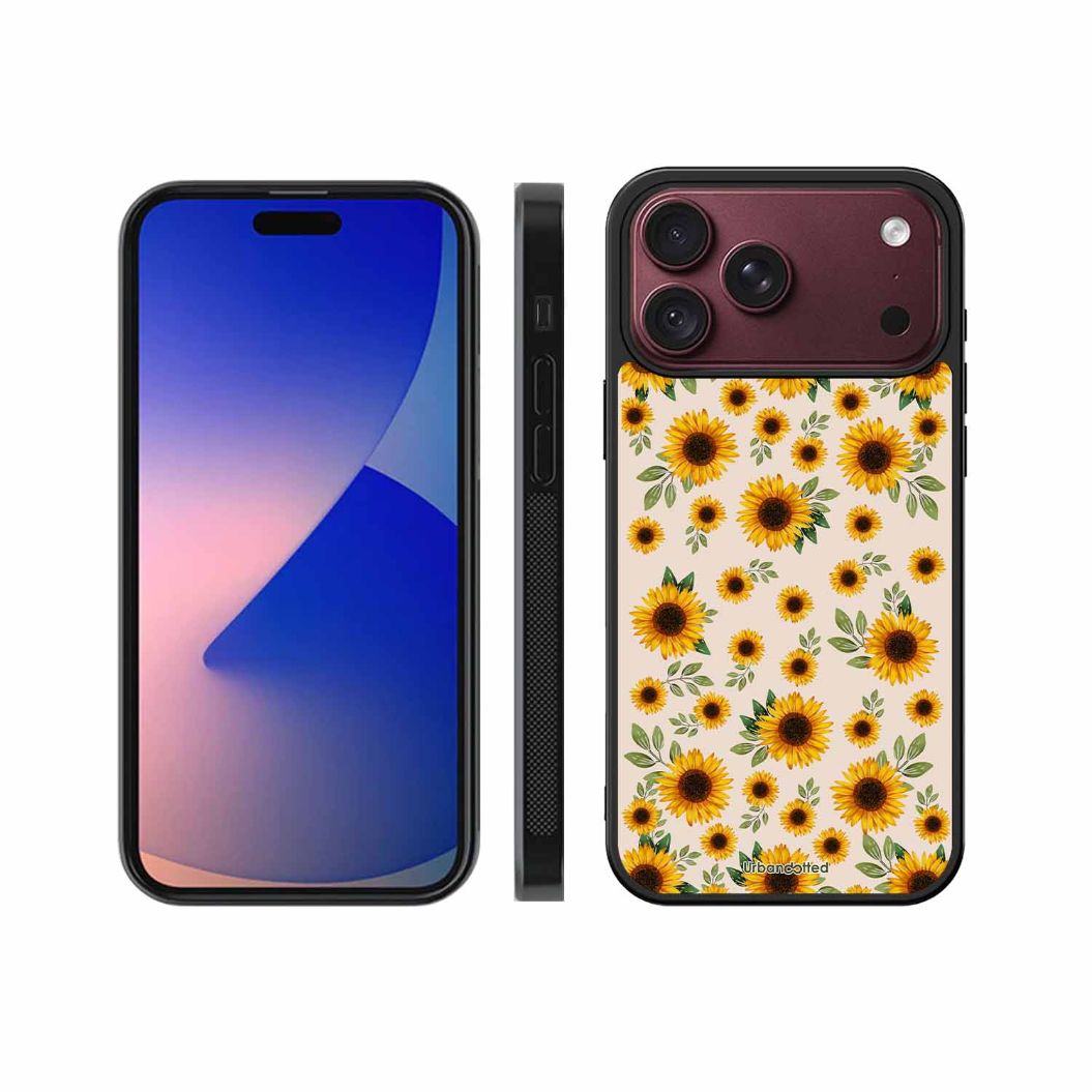 Summer Sunflowers Glass Case For iPhone 18 Pro