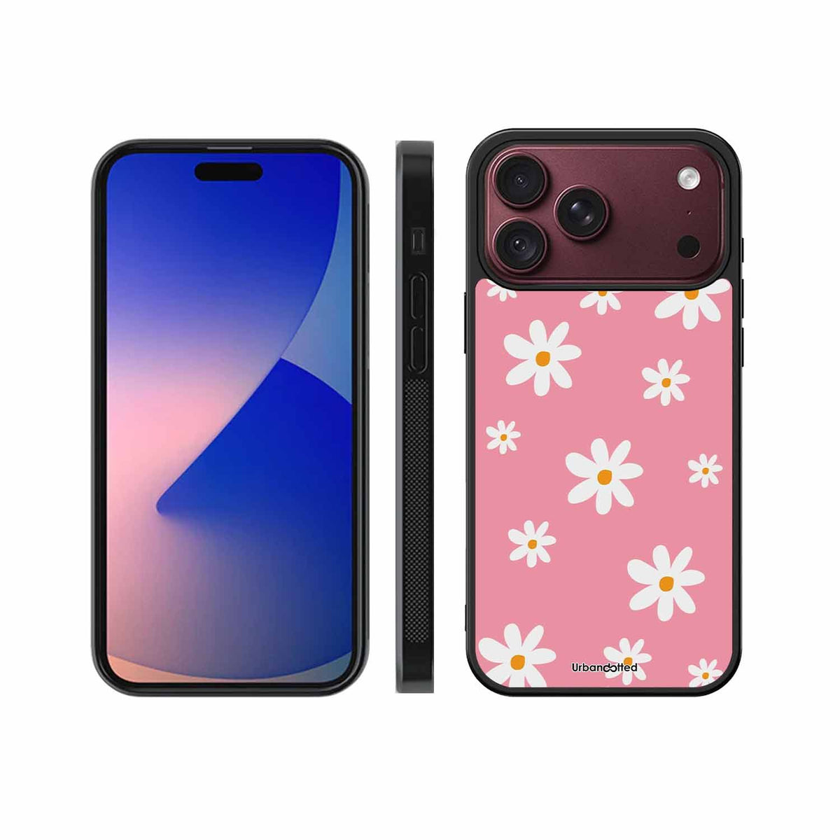 Pink Daisy Delight Glass Case For iPhone 18 Pro