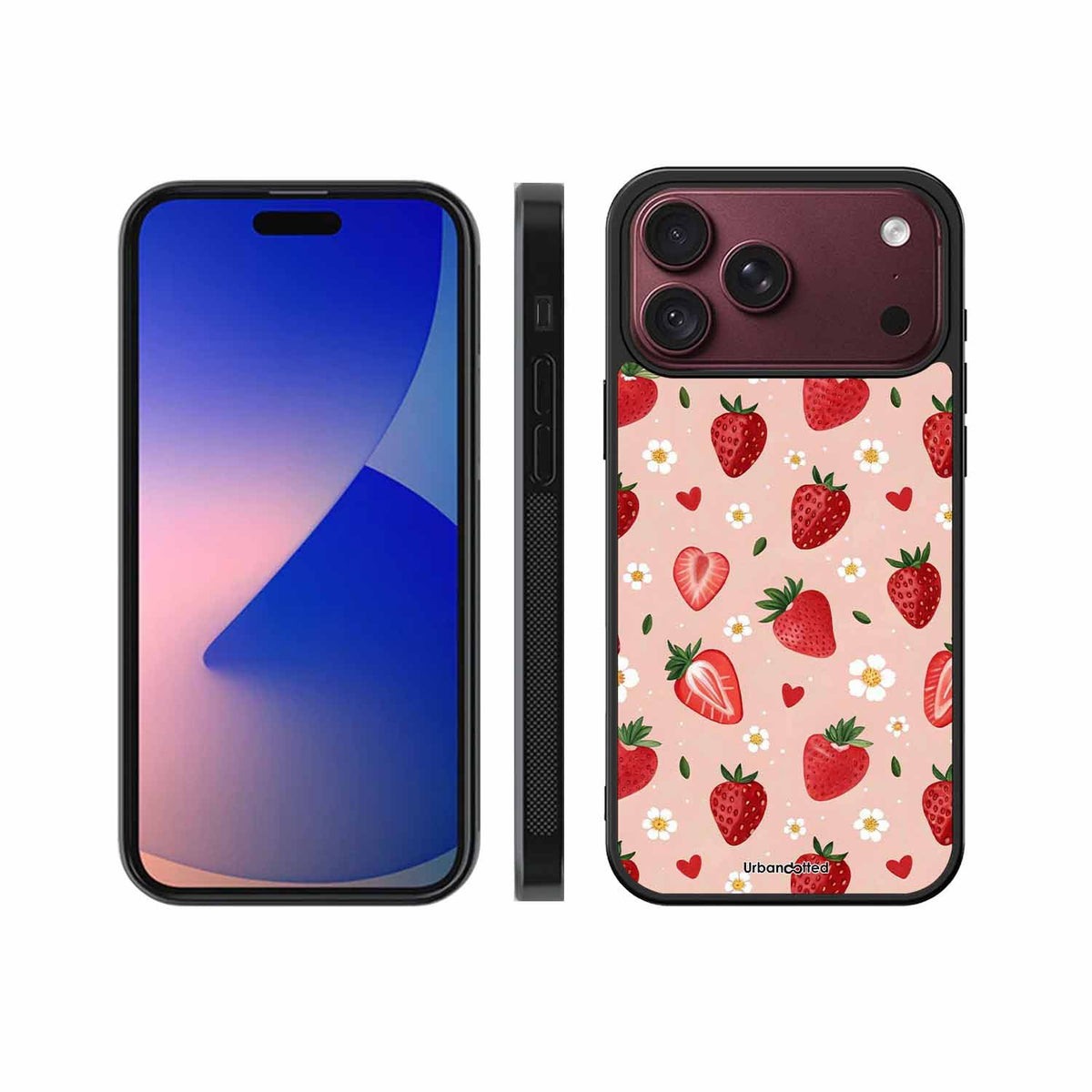 Strawberry Sweetheart Glass Case For iPhone 18 Pro