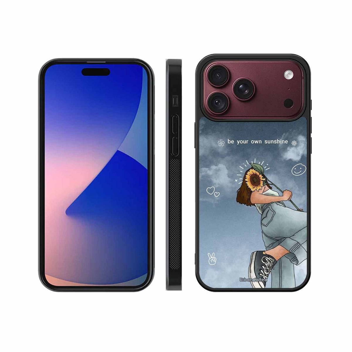 Girl with Sunflower Crown Glass Case For iPhone 18 Pro Max