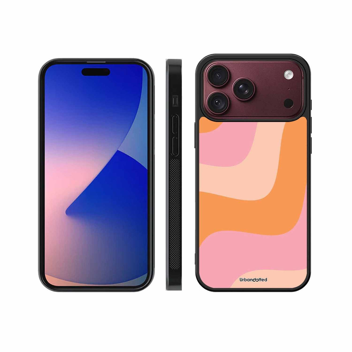 Soft Swirling Stripes Glass Case For iPhone 18 Pro