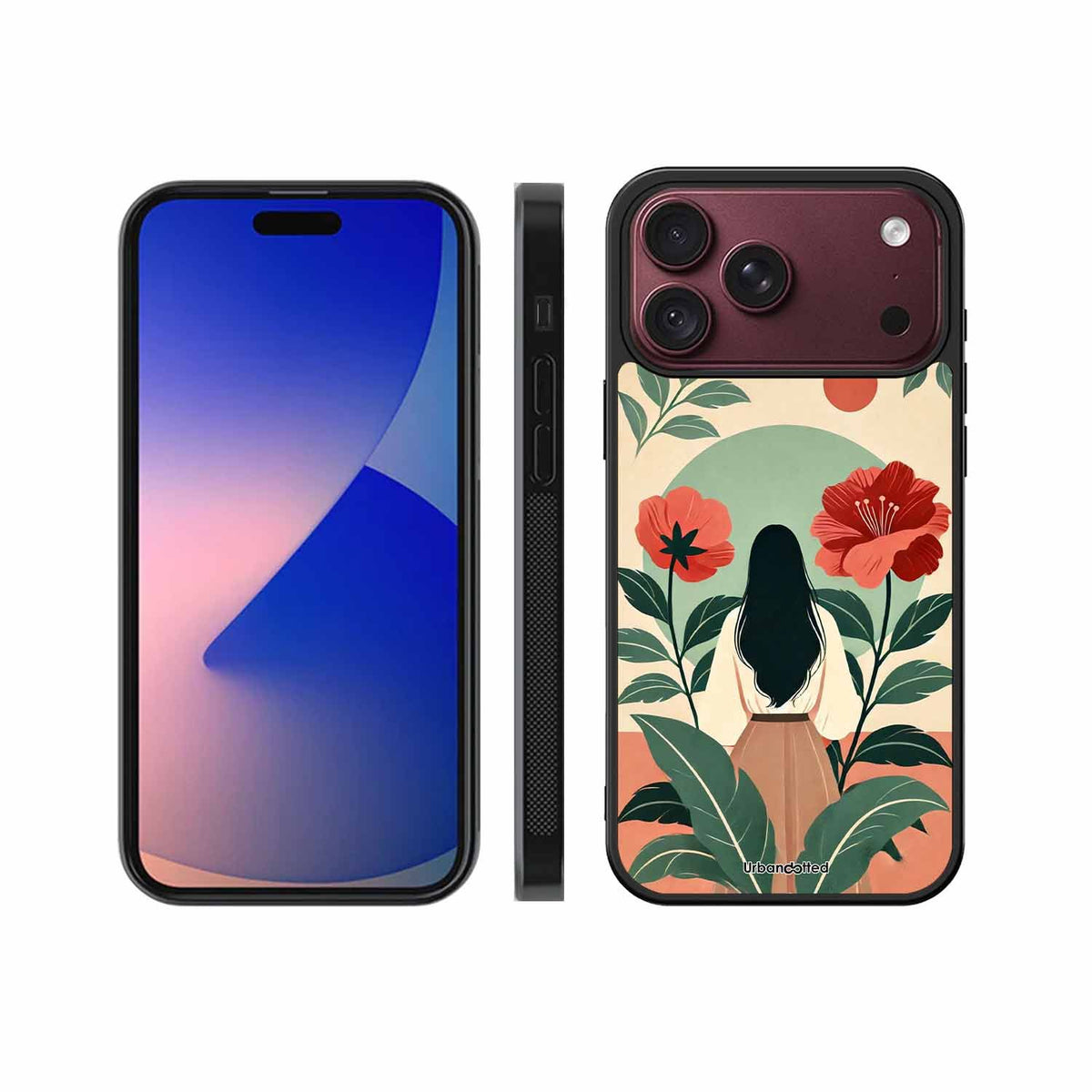 Woman in Floral Garden Glass Case For iPhone 18 Pro