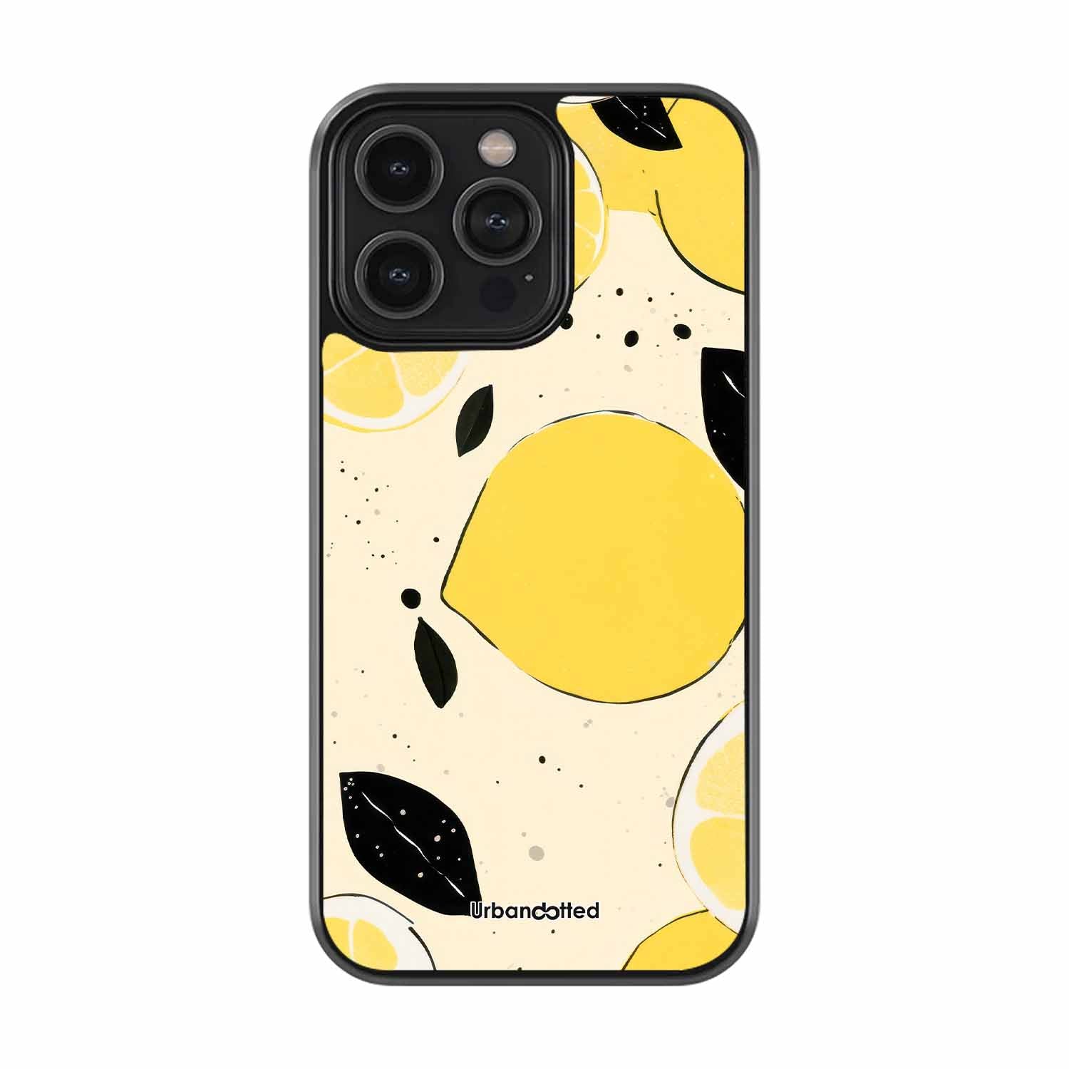 Lemon Zest & Leaf Glass Case