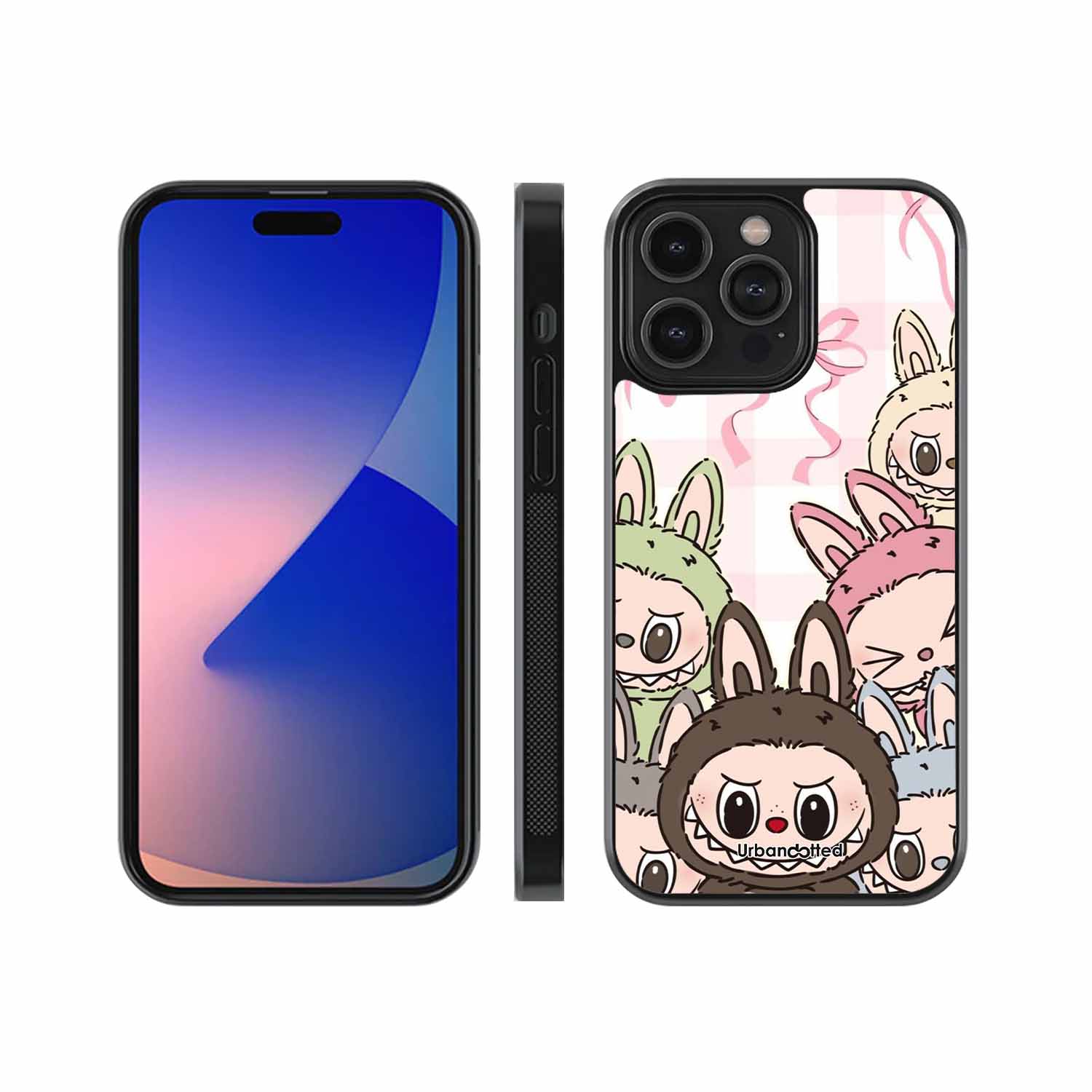 Bunny Squad Gingham Glass Case