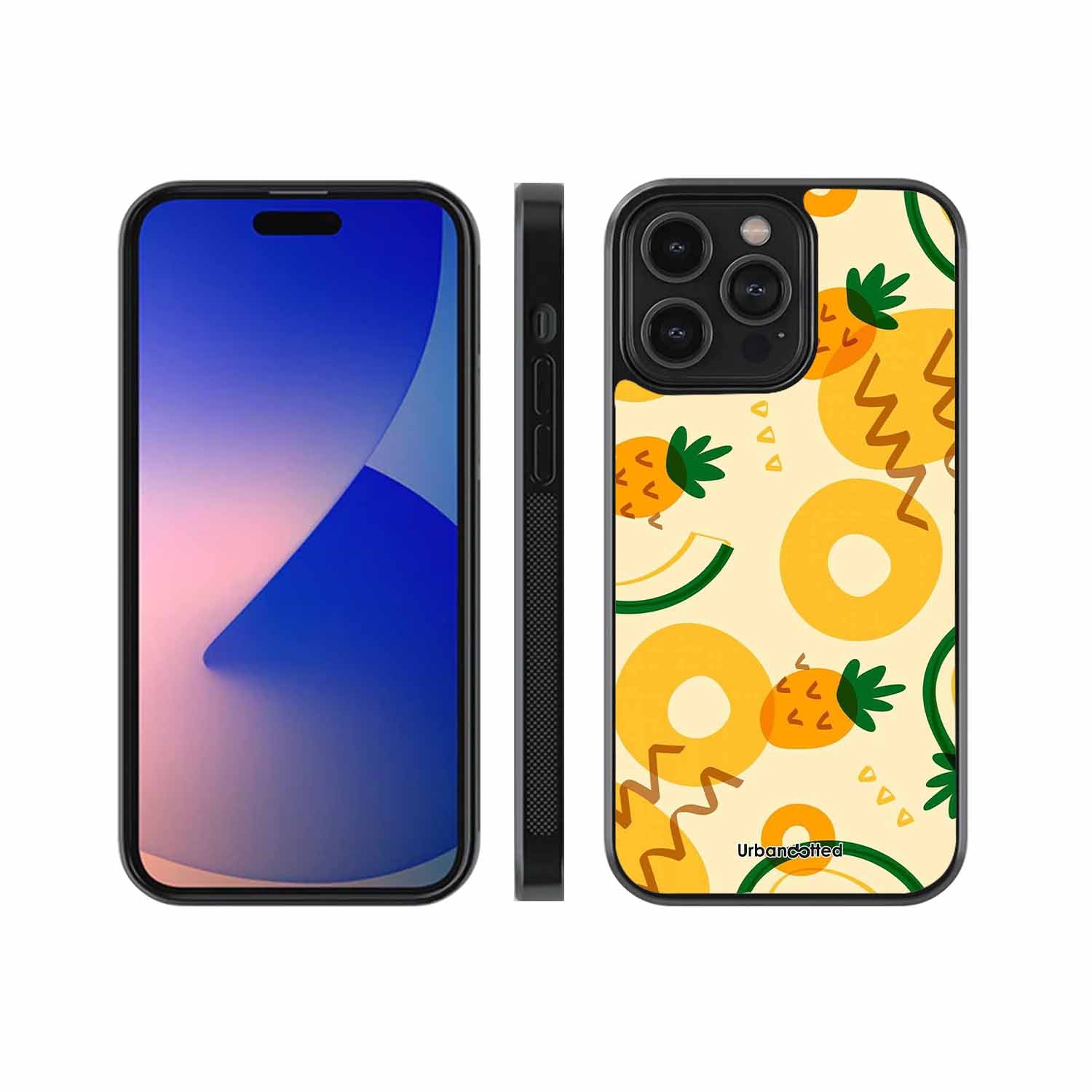 Sunny Pineapple Patch Glass Case