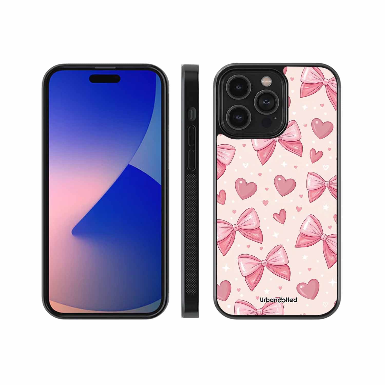 Pink Perfection Bow Glass Case