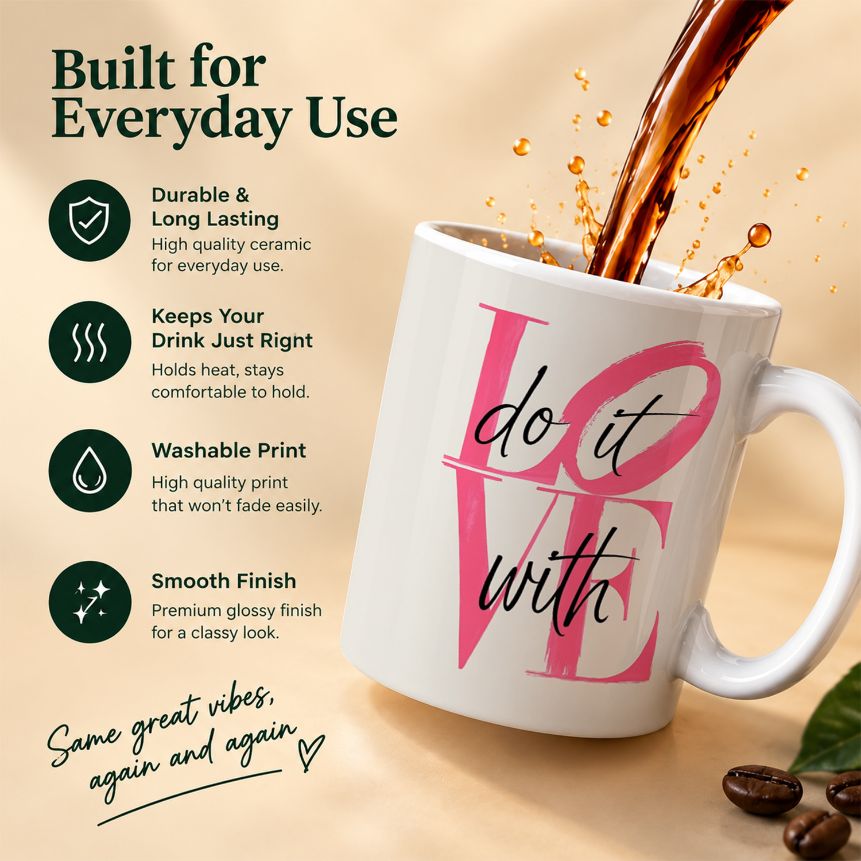 Love Motivational Quote Coffee Mug