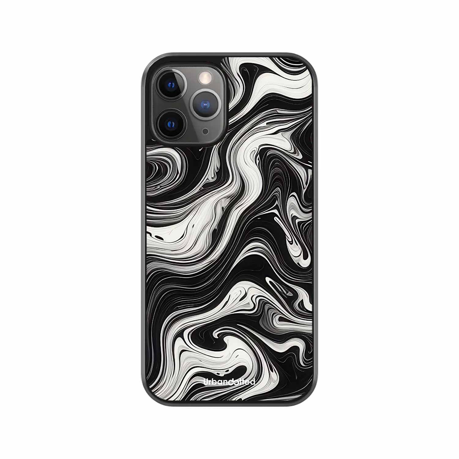 Monochrome Marble Glass Case For iPhone 11 Pro Max