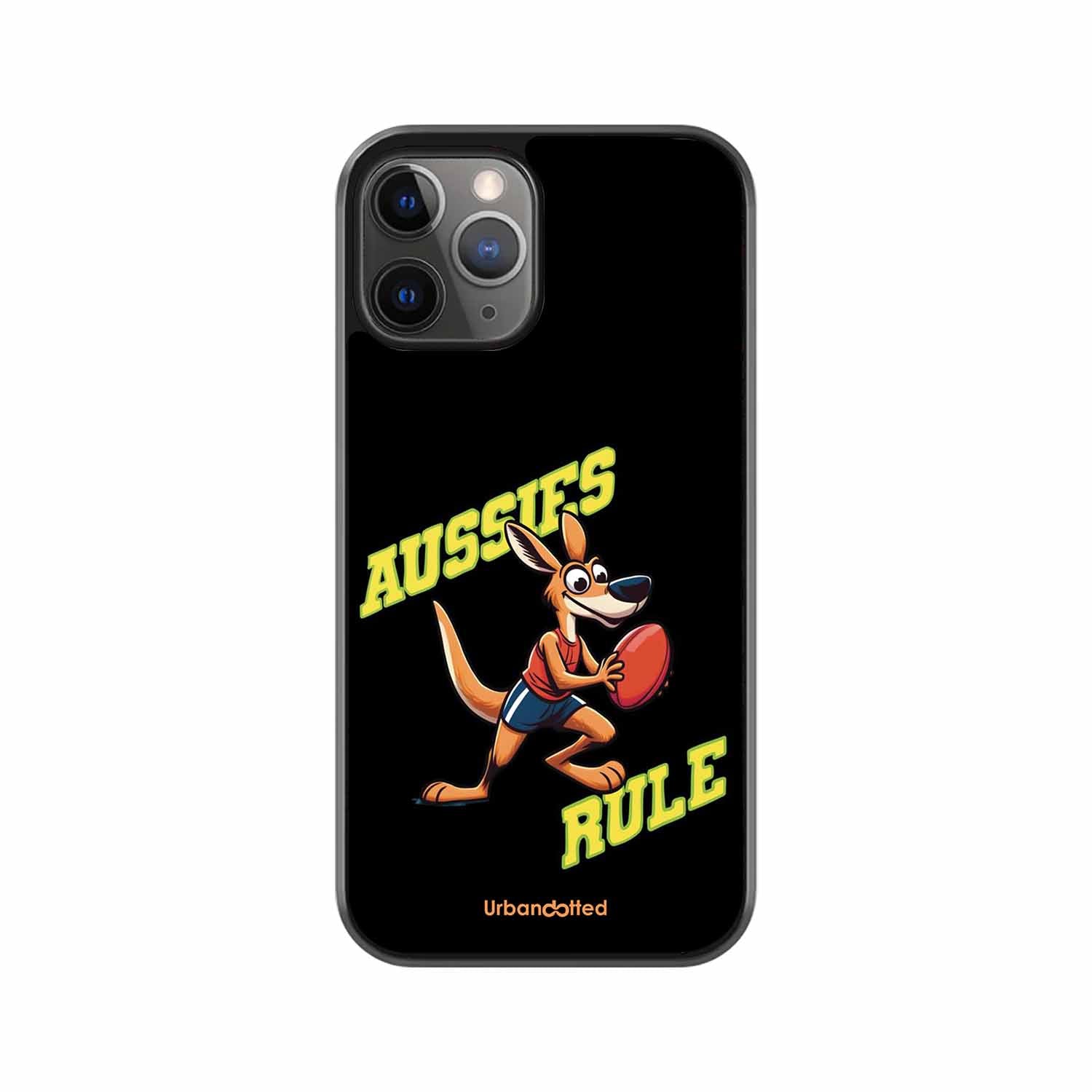 Aussies Rule Football Glass Case For iPhone 11 Pro Max