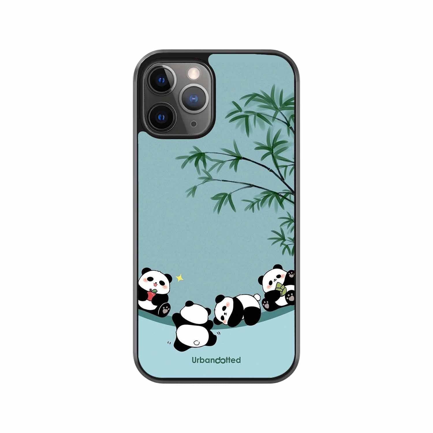 Cute Resting Pandas Glass Case For iPhone 11 Pro Max