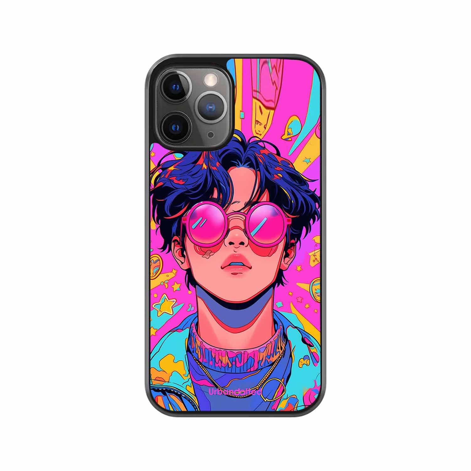 Neon Vibes Portrait Glass Case For iPhone 11 Pro